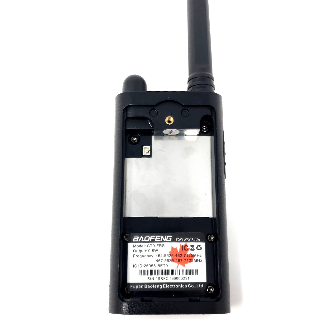 A Pair (2 PCs) Baofeng CT9-FRS Family Frequency Service (FRS) Radio, IC Certified