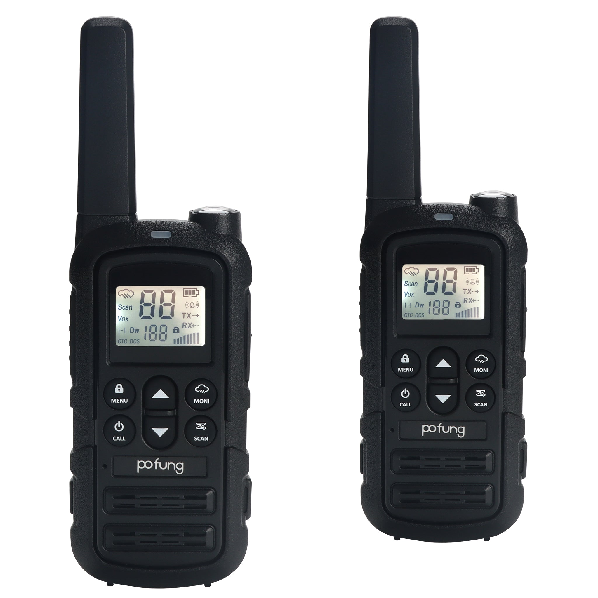 YDC Tech Pofung CT23-GF1 Walkie Talkie FRS Handheld Rechargeable 2 Way Radio 22 Channel VOX Two Way Radios(2 Pack) NOAA Built-in