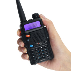 POFUNG BAOFENG UV-5RIC VHF 144-148 MHZ UHF 430-450 MHZ DUAL BAND TWO WAY HAM RADIO - Classic Black